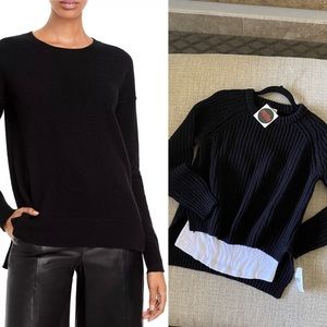 Impulse Black Long Sleeve High Low Knit Sweater. Size M. NWT. Black.
